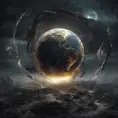 Earth going through cycles of creation and destruction, Award-Winning, Volumetric Lighting, Fantasy, Dark by Stefan Kostic