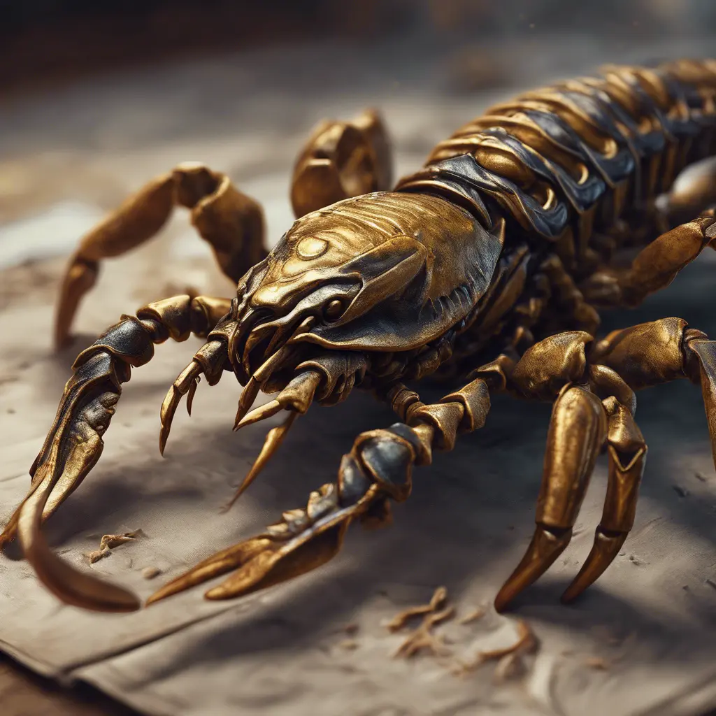 close up scorpion, 4k, Highly Detailed, Hyper Detailed, Powerful, Artstation, Vintage Illustration, Digital Painting, Sharp Focus, Smooth, Concept Art by Stefan Kostic