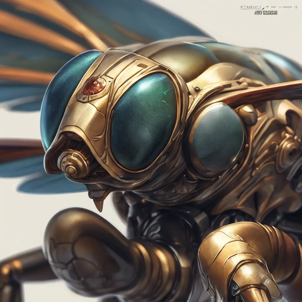 close up fly, 4k, Highly Detailed, Hyper Detailed, Powerful, Artstation, Vintage Illustration, Digital Painting, Sharp Focus, Smooth, Concept Art by Stanley Artgerm Lau, Alphonse Mucha, Greg Rutkowski