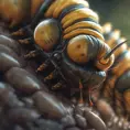 close up caterpillar, 4k, Highly Detailed, Hyper Detailed, Powerful, Artstation, Vintage Illustration, Digital Painting, Sharp Focus, Smooth, Concept Art by Stanley Artgerm Lau, Greg Rutkowski