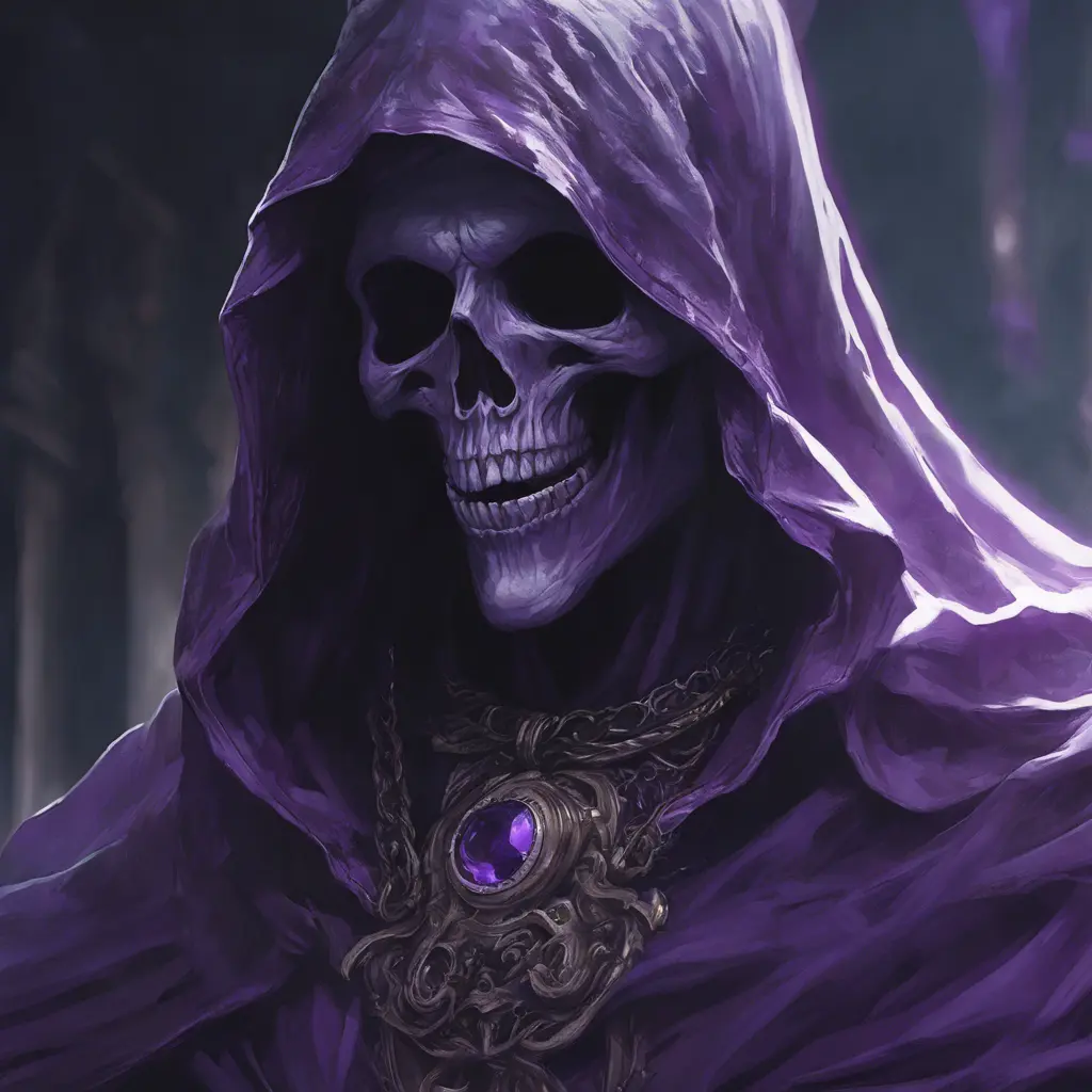 close up purple ghost, 4k, Highly Detailed, Hyper Detailed, Powerful, Artstation, Vintage Illustration, Digital Painting, Elden Ring, Sharp Focus, Smooth, Concept Art by Greg Rutkowski