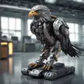 Robotic eagle, Highly Detailed, Cybernatic and Sci-Fi, Photo Realistic