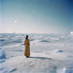 Disposable camera photo of europa jupiter icy landscape, dreamy, 8k by Zhang Jingna, Andrey Remnev