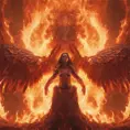 Angels and Demons surrounded by fire, 8k, Trending on Artstation, Symmetrical Face, Digital Illustration, Concept Art by Stefan Kostic