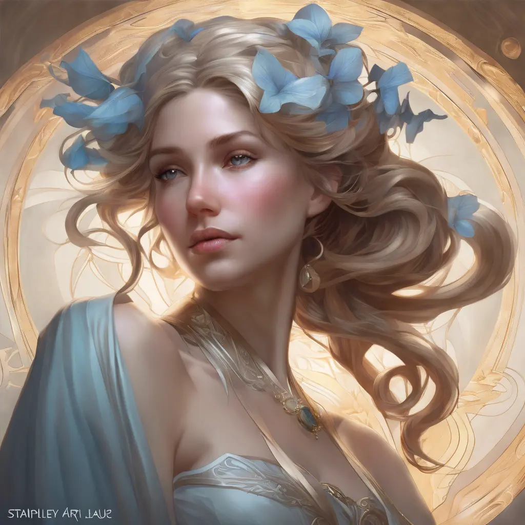 Matte portrait of a beautiful Seraphine, 8k, Highly Detailed, Intricate, Half Body, Realistic, Sharp Focus, Volumetric Lighting, Fantasy, Elegant by Stanley Artgerm Lau, Alphonse Mucha, WLOP