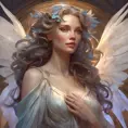 Alluring matte portrait of a beautiful Seraphine with wings, 8k, Highly Detailed, Intricate, Half Body, Realistic, Sharp Focus, Volumetric Lighting, Fantasy, Elegant by Stanley Artgerm Lau, Alphonse Mucha, WLOP
