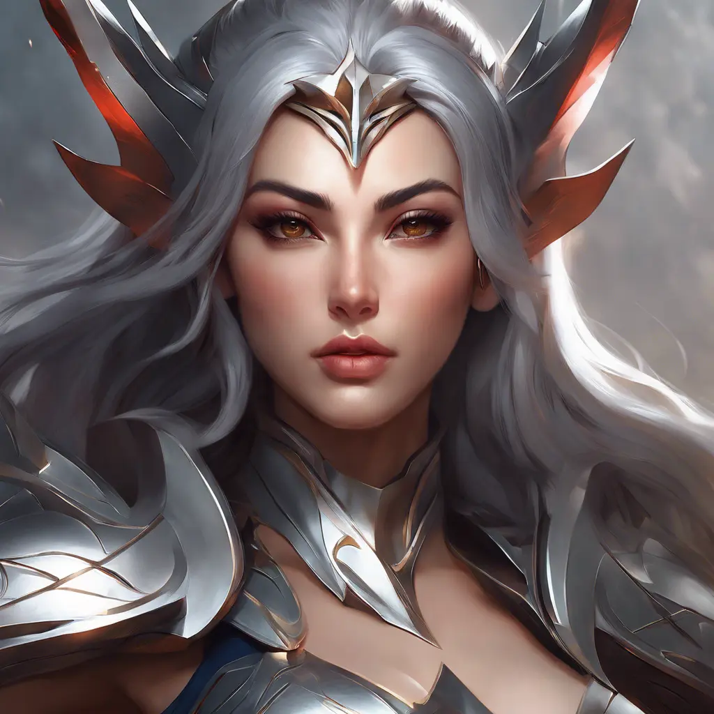 Matte portrait of a fierce beautiful Irelia, 8k, Highly Detailed, Intricate, Half Body, Realistic, Sharp Focus, Volumetric Lighting, Fantasy, Elegant by Stanley Artgerm Lau, WLOP, Stefan Kostic