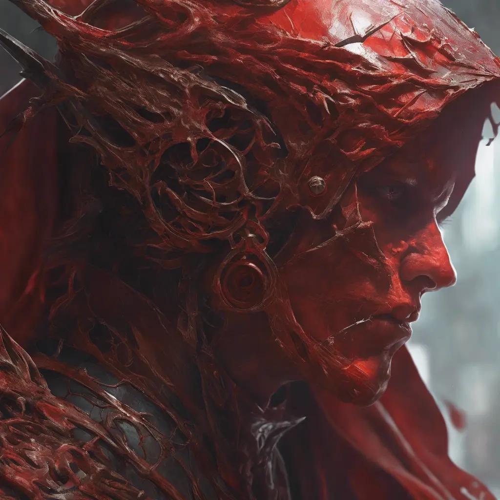 close up red ghost, 4k, Highly Detailed, Hyper Detailed, Powerful, Artstation, Vintage Illustration, Digital Painting, Elden Ring, Sharp Focus, Smooth, Concept Art by WLOP