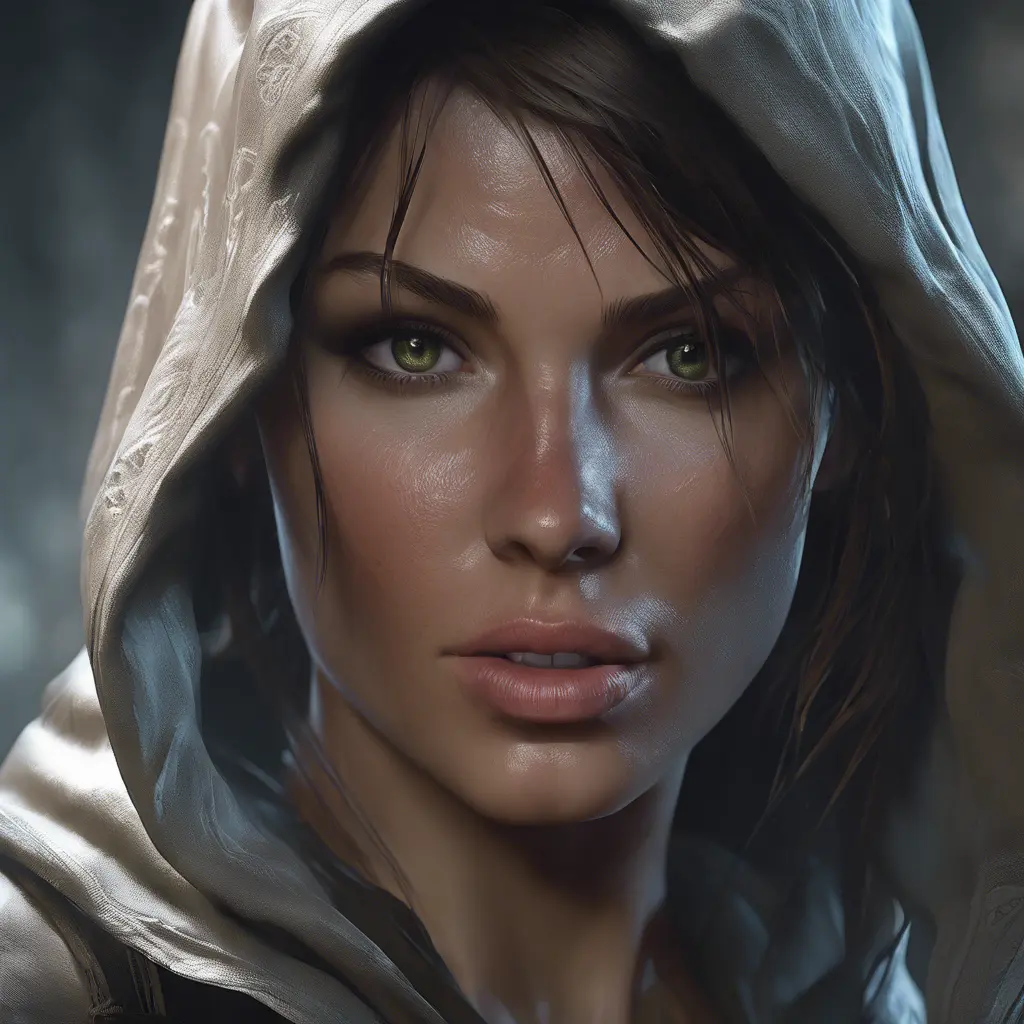 Matte portrait of a beautiful veiled Lara Croft, 8k, Highly Detailed, Intricate, Realistic, Sharp Focus, Volumetric Lighting, Fantasy, Elegant by Stanley Artgerm Lau, WLOP, Stefan Kostic