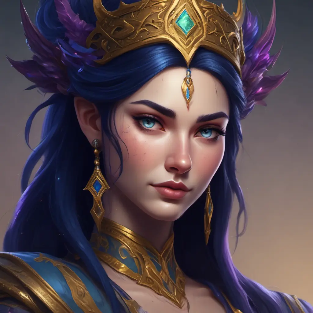 Matte portrait of Morgana from League of Legends in Elden Ring style, 8k, High Definition, Highly Detailed, Intricate, Half Body, Realistic, Sharp Focus, Fantasy, Elegant