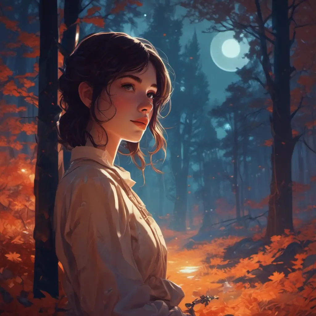 Portrait of a fall we felled in the moonlight, Highly Detailed, Intricate, Cinematic Lighting, Unreal Engine, Radiant, Fantasy by Ferdinand Knab, Ilya Kuvshinov, Alphonse Mucha, RHADS, Greg Rutkowski, Makoto Shinkai, Lois van Baarle