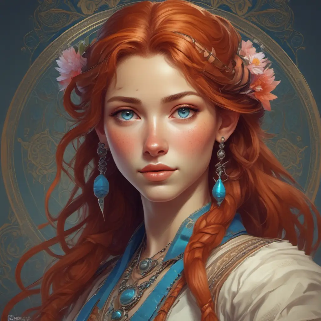 Anime portrait of Aloy, Highly Detailed, Intricate, Artstation, Beautiful, Digital Painting, Sharp Focus, Concept Art, Elegant by Alphonse Mucha