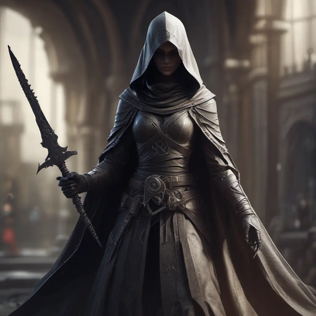 Veiled Assasin with daggers, 8k, Highly Detailed, Artstation, Illustration, Sharp Focus, Unreal Engine, Volumetric Lighting, Concept Art