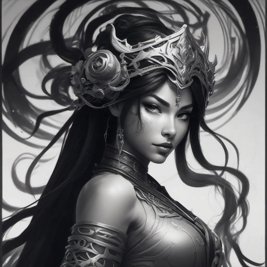 Alluring matte portrait of the beautiful Akali in black, 8k, Highly Detailed, Intricate, Realistic, Sharp Focus, Volumetric Lighting, Fantasy, Elegant by Stanley Artgerm Lau, Alphonse Mucha, WLOP, Stefan Kostic