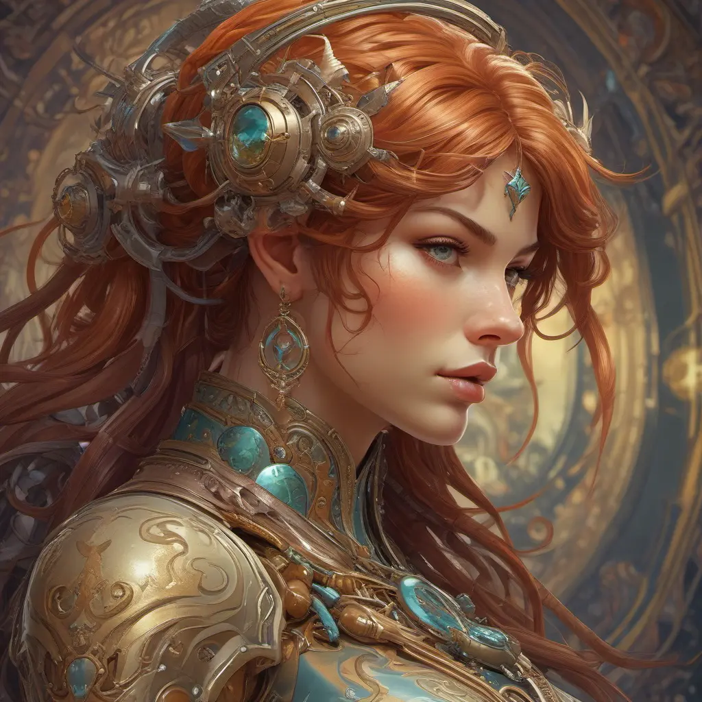 Anime closeup of Sarah Kerrigan, Highly Detailed, Intricate, Artstation, Beautiful, Digital Painting, Sharp Focus, Concept Art, Elegant by Alphonse Mucha