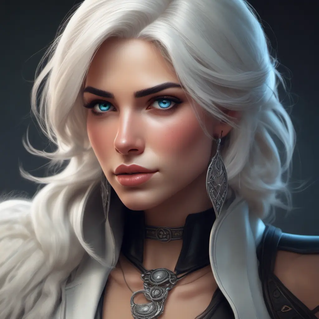 Alluring matte portrait of a beautiful Ciri wearing black leather, 8k, Highly Detailed, Intricate, Half Body, Realistic, Sharp Focus, Volumetric Lighting, Fantasy, Elegant by Stanley Artgerm Lau, Alphonse Mucha, WLOP