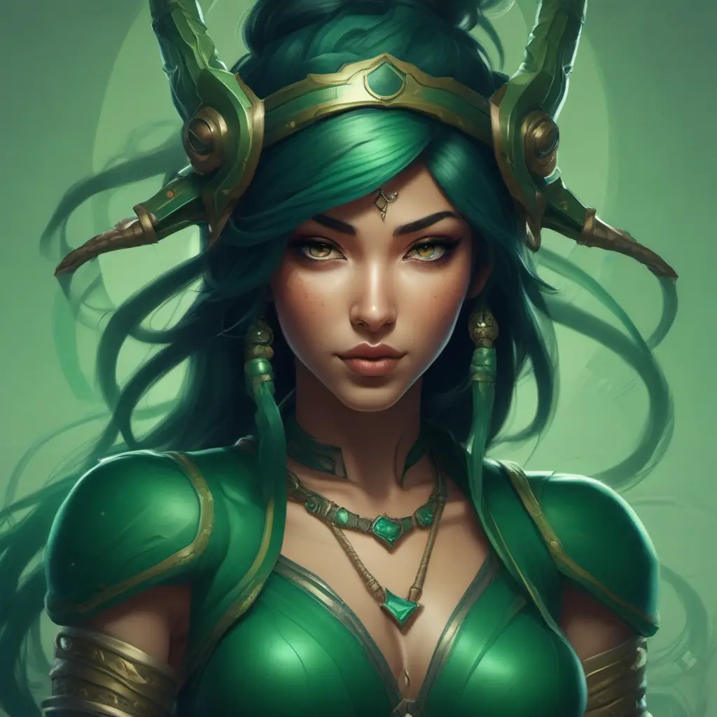 Alluring matte portrait of the beautiful Akali in dark green, 8k, Highly Detailed, Intricate, Realistic, Sharp Focus, Volumetric Lighting, Fantasy, Elegant by Stanley Artgerm Lau, Alphonse Mucha, WLOP, Stefan Kostic