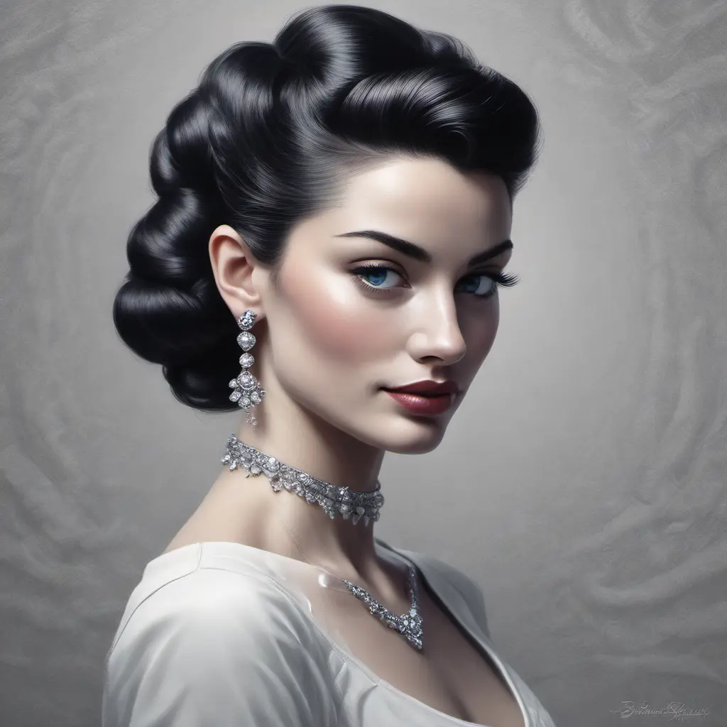 Alluring matte portrait of a beautiful Holly Golightly in the style of Stefan Kostic, 8k, Highly Detailed, Intricate, Half Body, Realistic, Sharp Focus, Volumetric Lighting, Fantasy, Elegant by Stanley Artgerm Lau, Greg Rutkowski