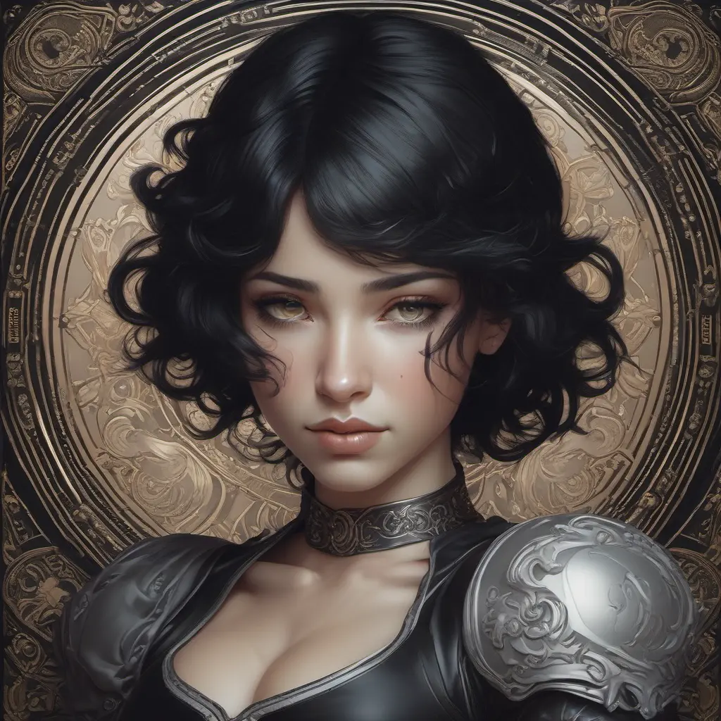 Alluring matte portrait of the beautiful Fiora in black, 8k, Highly Detailed, Intricate, Realistic, Sharp Focus, Volumetric Lighting, Fantasy, Elegant by Stanley Artgerm Lau, Alphonse Mucha, WLOP, Stefan Kostic