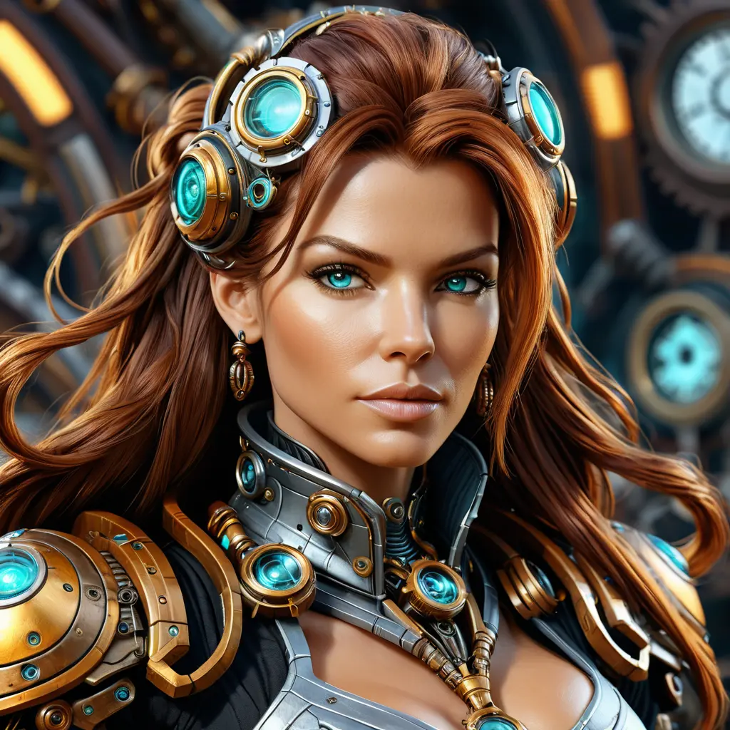 Steampunk portrait of Sarah Kerrigan, Highly Detailed, Intricate, Artstation, Beautiful, Digital Painting, Sharp Focus, Concept Art, Elegant