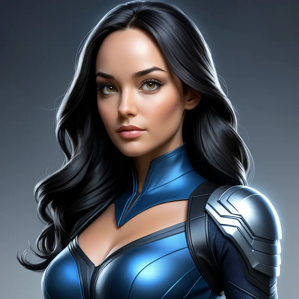 Alluring matte portrait of a beautiful Laura Kinney from Xmen in the style of Stefan Kostic, 8k, Highly Detailed, Intricate, Half Body, Realistic, Sharp Focus, Volumetric Lighting, Fantasy, Elegant by Stanley Artgerm Lau, Greg Rutkowski