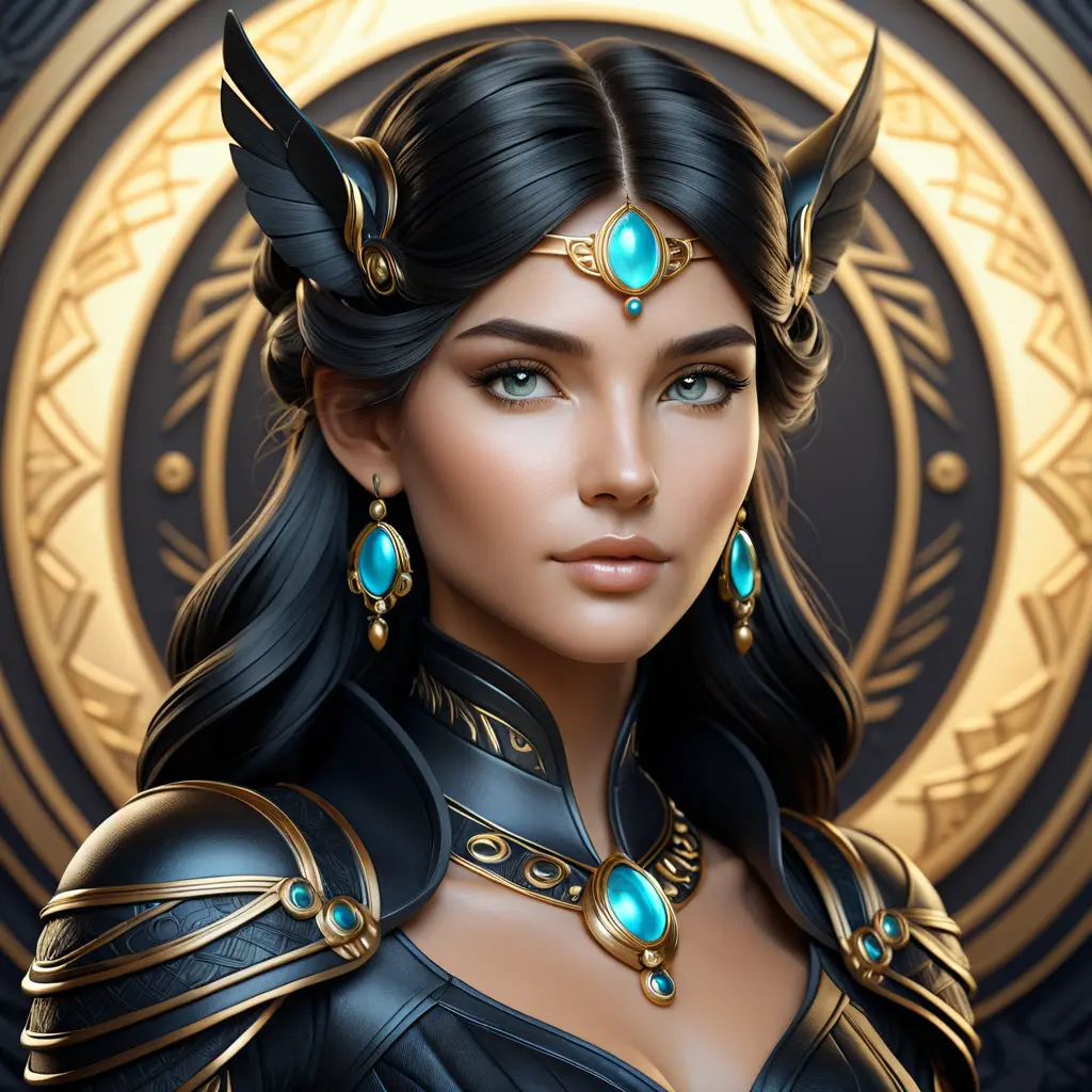 Alluring matte portrait of the beautiful goddess Artemis in black leather, 8k, Highly Detailed, Intricate, Realistic, Sharp Focus, Volumetric Lighting, Fantasy, Elegant by Stanley Artgerm Lau, Alphonse Mucha, WLOP