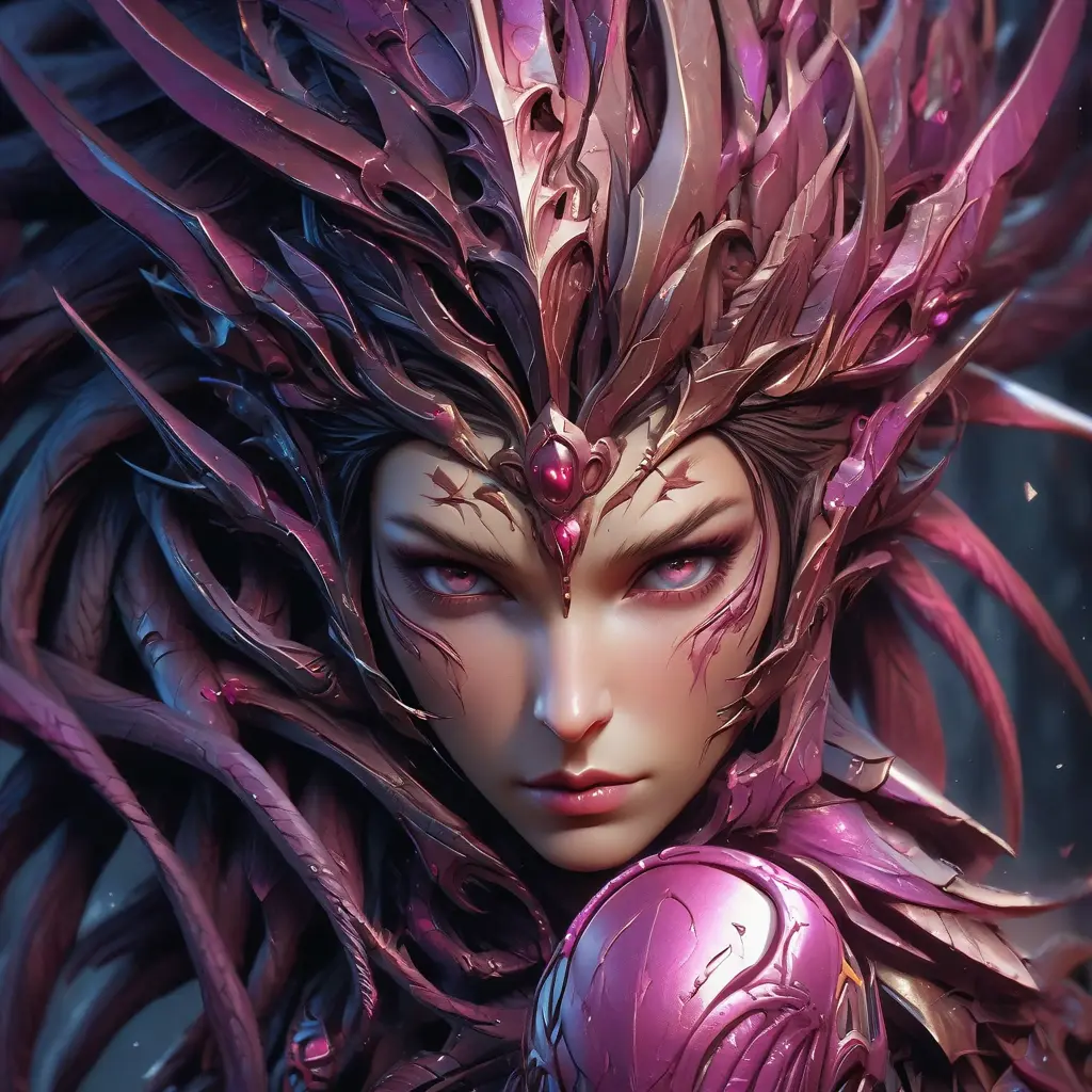 Alluring matte portrait of a fierce Sarah Kerrigan , 8k, Highly Detailed, Intricate, Half Body, Realistic, Sharp Focus, Volumetric Lighting, Fantasy, Elegant by Stanley Artgerm Lau