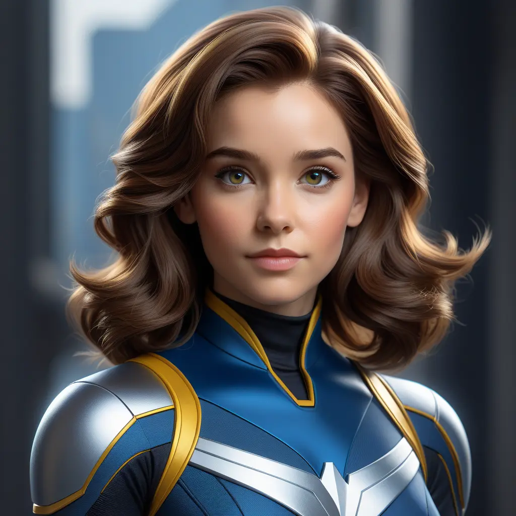 Alluring matte portrait of a beautiful Kitty Pryde from Xmen in the style of Stefan Kostic, 8k, Highly Detailed, Intricate, Half Body, Realistic, Sharp Focus, Volumetric Lighting, Fantasy, Elegant by Stanley Artgerm Lau, Greg Rutkowski