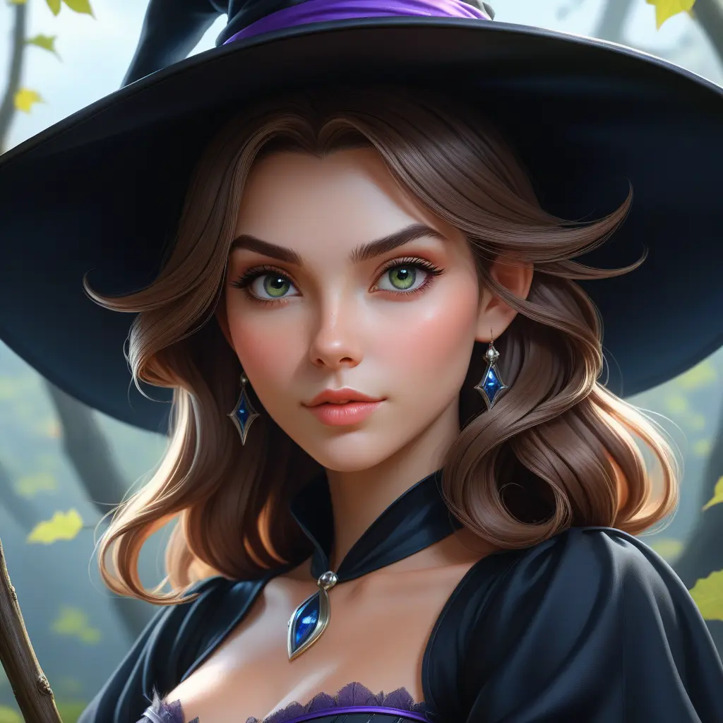 Alluring portrait of Kiki the witch in the style of Stefan Kostic, 4k, 4k resolution, 8k, Highly Detailed, Hyper Detailed, Beautiful, Digital Painting, Sharp Focus, Anime, Fantasy by Stanley Artgerm Lau