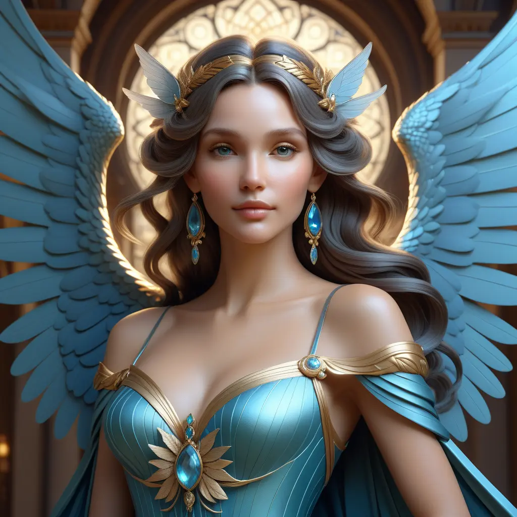 Alluring matte portrait of a beautiful Seraphine with wings, 8k, Highly Detailed, Intricate, Half Body, Realistic, Sharp Focus, Volumetric Lighting, Fantasy, Elegant by Stanley Artgerm Lau, Alphonse Mucha, WLOP