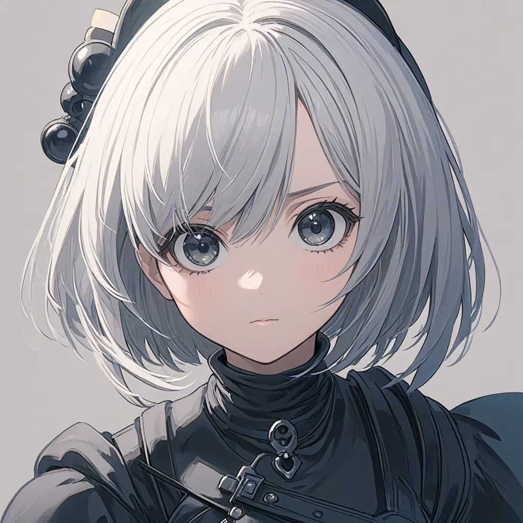 Anime portrait of 2B from Nier Automata, Artstation by Studio Ghibli