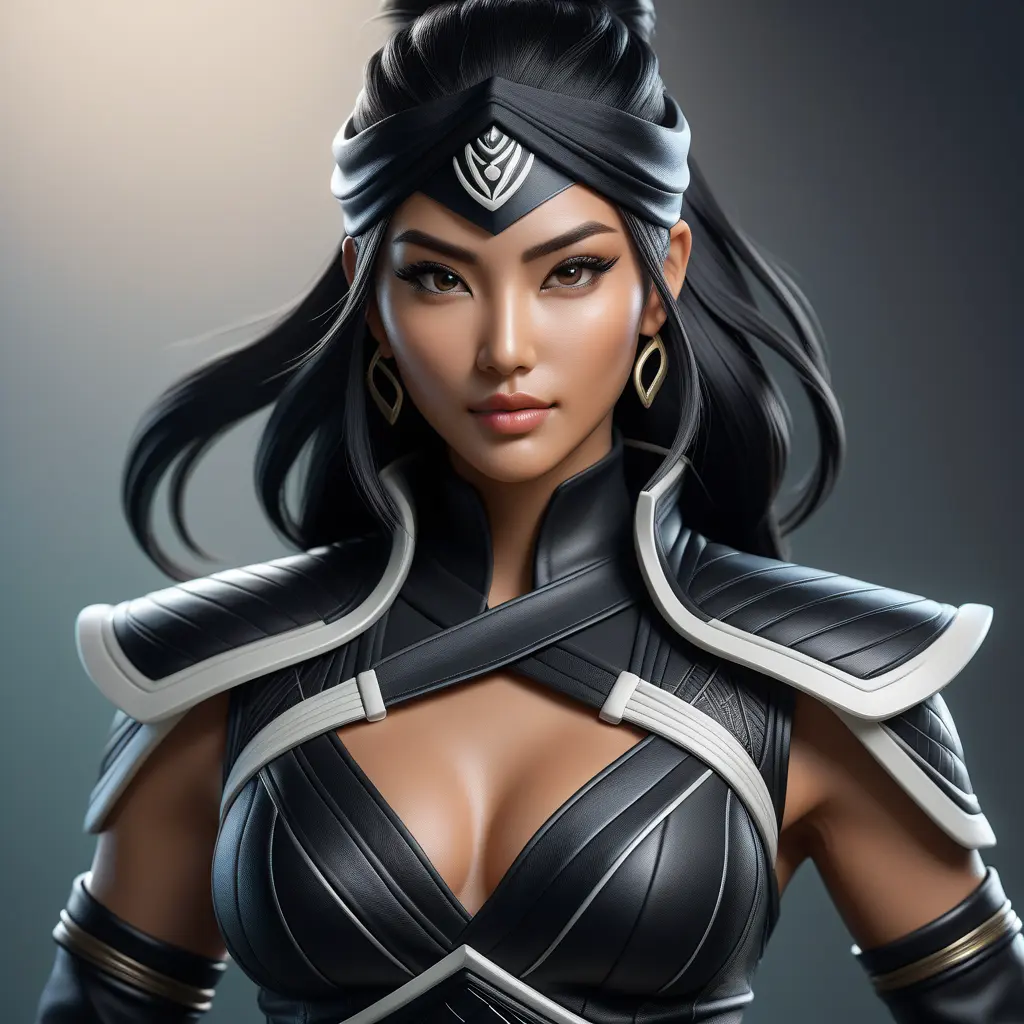 Alluring matte half body portrait of a beautiful Akali wearing tight black leather, 8k, Highly Detailed, Intricate, Realistic, Sharp Focus, Volumetric Lighting, Fantasy, Elegant by Stanley Artgerm Lau, WLOP