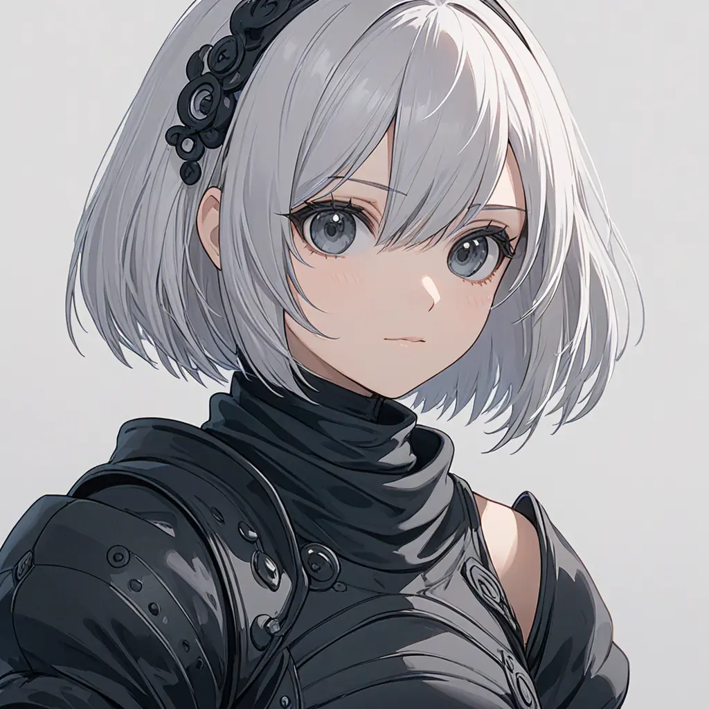 Anime portrait of 2B from Nier Automata, Artstation by Studio Ghibli