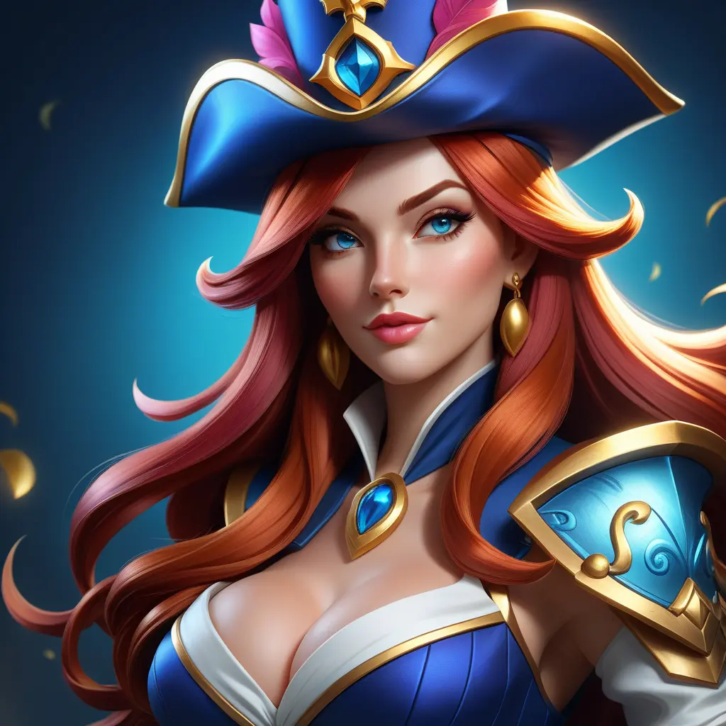 Matte portrait of Miss Fortune from League of Legends, 8k, Highly Detailed, Alluring, Artstation, Magical, Digital Painting, Volumetric Lighting, Concept Art by Stanley Artgerm Lau, Greg Rutkowski