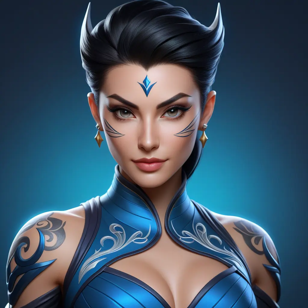 Alluring matte portrait of a beautiful Vayne from League of Legends with tattoos, 8k, Highly Detailed, Intricate, Half Body, Realistic, Sharp Focus, Volumetric Lighting, Fantasy, Elegant by Stanley Artgerm Lau, WLOP, Stefan Kostic