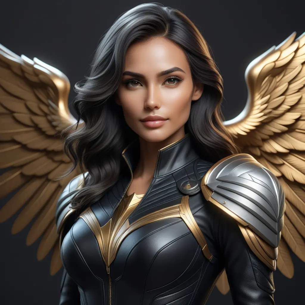 Alluring matte half body portrait of a beautiful Kayle wearing tight black leather, 8k, Highly Detailed, Intricate, Realistic, Sharp Focus, Volumetric Lighting, Fantasy, Elegant by Stanley Artgerm Lau, WLOP