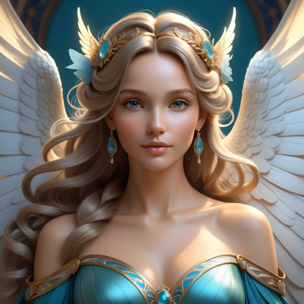 Alluring matte portrait of a beautiful Seraphine with wings, 8k, Highly Detailed, Intricate, Half Body, Realistic, Sharp Focus, Volumetric Lighting, Fantasy, Elegant by Stanley Artgerm Lau, Alphonse Mucha, WLOP