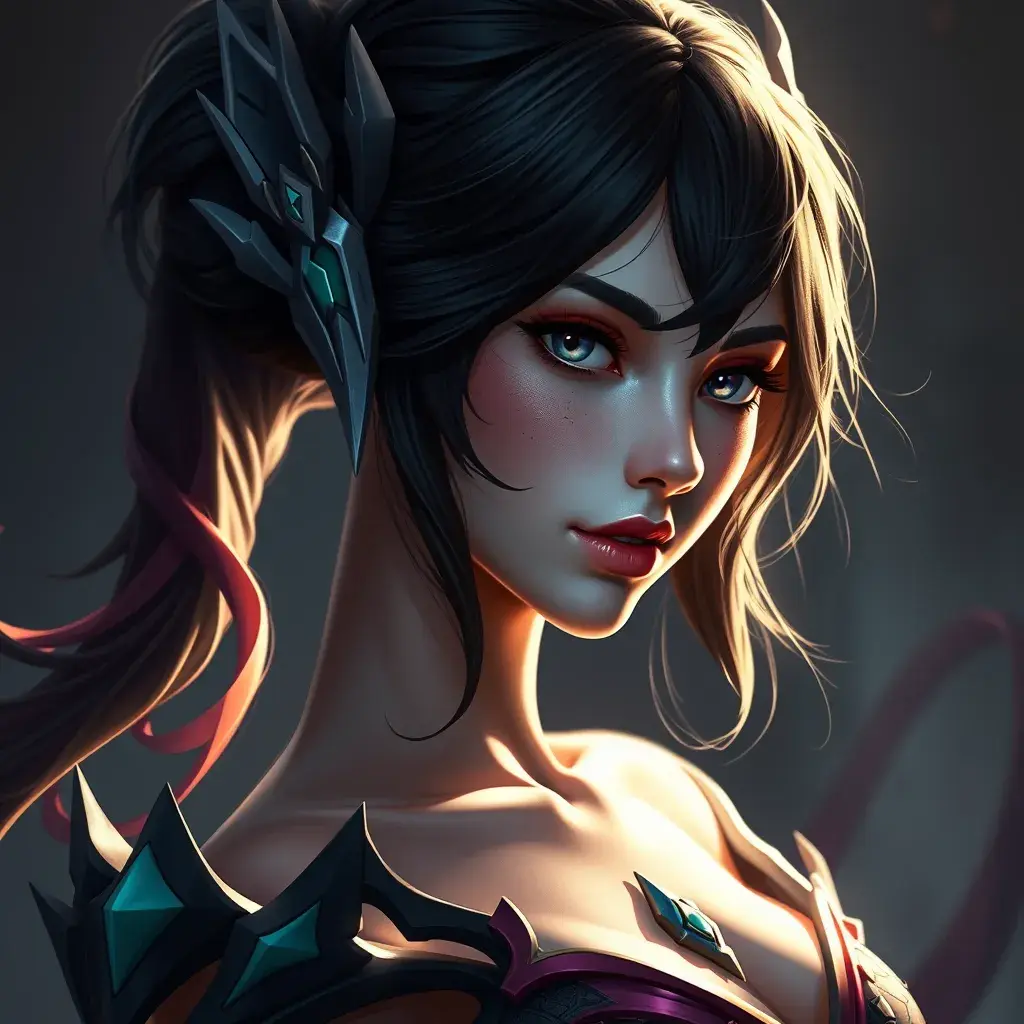 Alluring matte portrait of a beautiful Fiora from League of Legends in the style of Stefan Kostic, 8k, High Definition, Highly Detailed, Intricate, Half Body, Realistic, Sharp Focus, Fantasy, Elegant