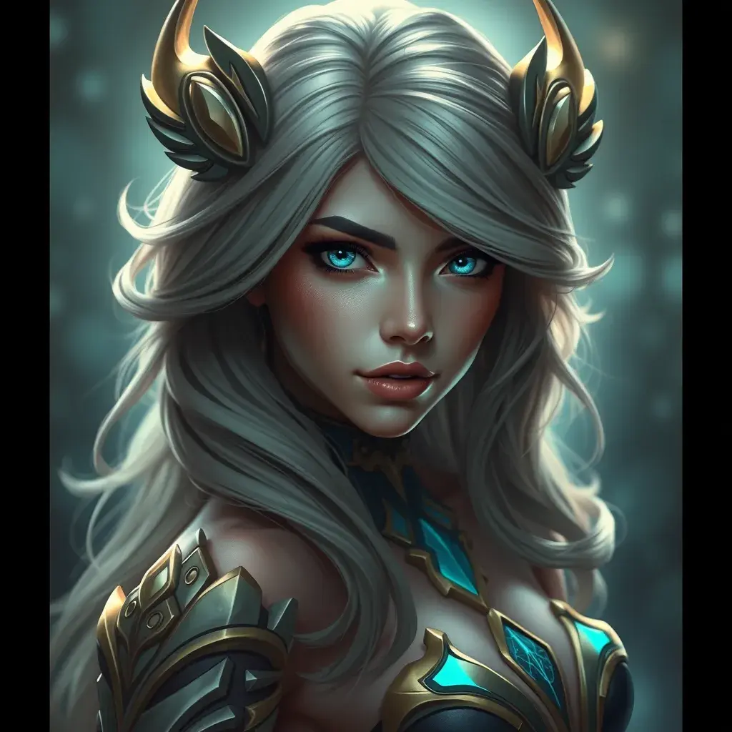 Alluring matte portrait of a beautiful Seraphine from League of Legends, 8k, Highly Detailed, Intricate, Half Body, Realistic, Sharp Focus, Volumetric Lighting, Fantasy, Elegant by Stanley Artgerm Lau, WLOP