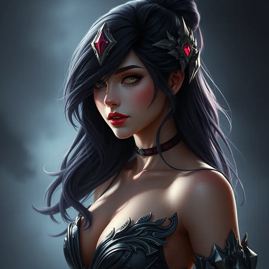 Alluring matte portrait of a beautiful Fiora from League of Legends in the style of Stefan Kostic, 8k, High Definition, Highly Detailed, Intricate, Half Body, Realistic, Sharp Focus, Fantasy, Elegant