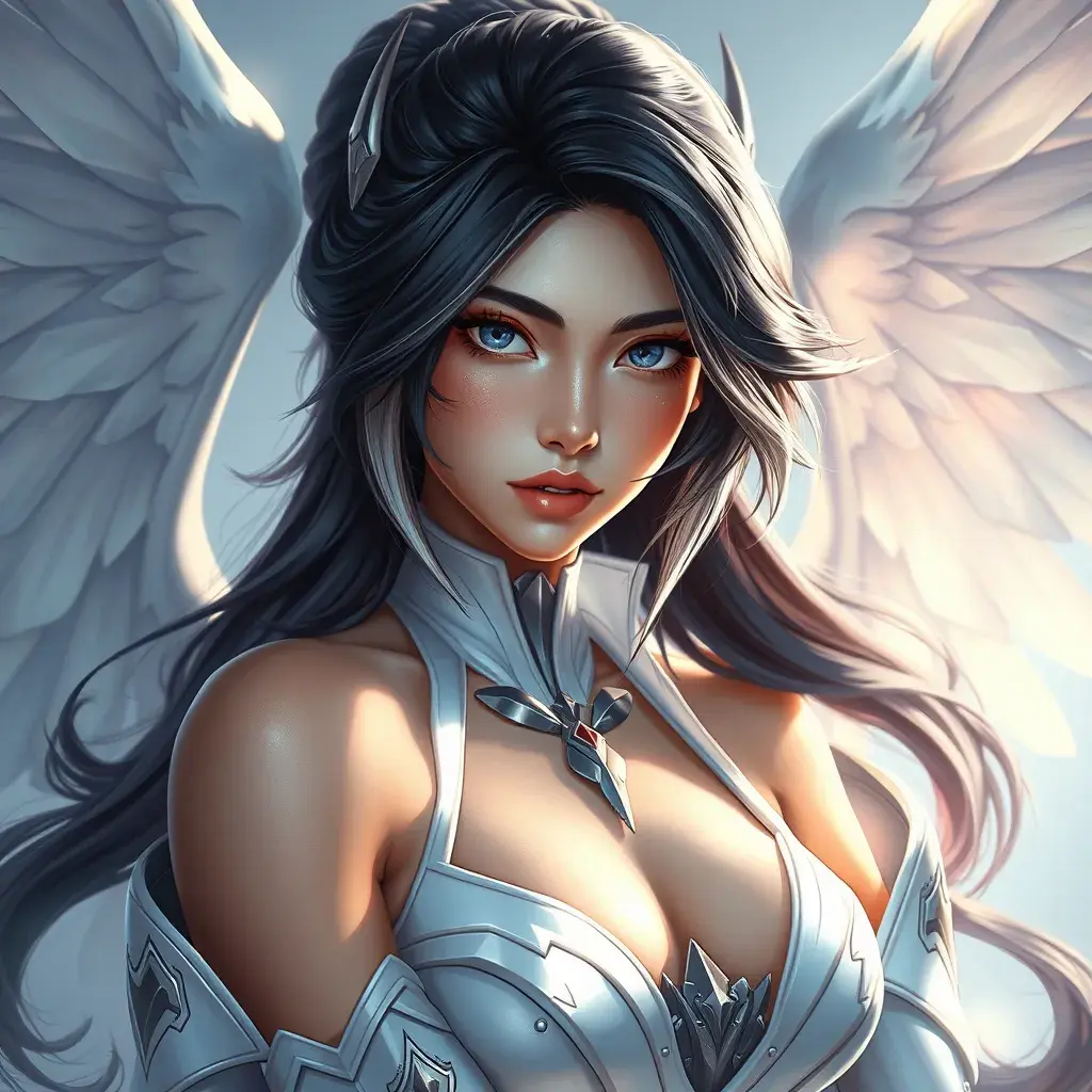 Alluring matte portrait of a beautiful Fiora from League of Legends in white, Highly Detailed, Intricate, Half Body, Realistic, Sharp Focus, Volumetric Lighting, Fantasy, Elegant by Stanley Artgerm Lau