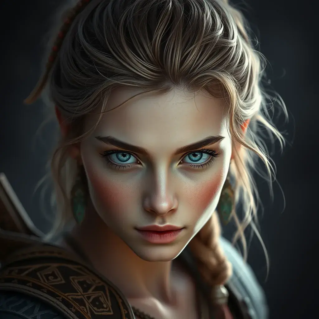 Alluring highly detailed matte portrait of a beautiful Aloy with shimmering hair in the style of Stefan Kostic, 8k, High Definition, Highly Detailed, Intricate, Half Body, Realistic, Sharp Focus, Fantasy, Elegant