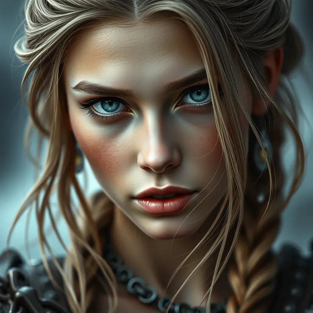 Alluring highly detailed matte portrait of a beautiful Aloy with shimmering hair in the style of Stefan Kostic, 8k, High Definition, Highly Detailed, Intricate, Half Body, Realistic, Sharp Focus, Fantasy, Elegant