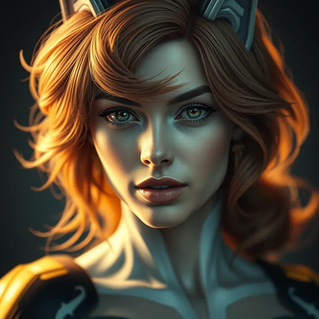 Alluring matte portrait of a beautiful Kitty Pryde from Xmen in the style of Stefan Kostic, 8k, Highly Detailed, Intricate, Half Body, Realistic, Sharp Focus, Volumetric Lighting, Fantasy, Elegant by Stanley Artgerm Lau