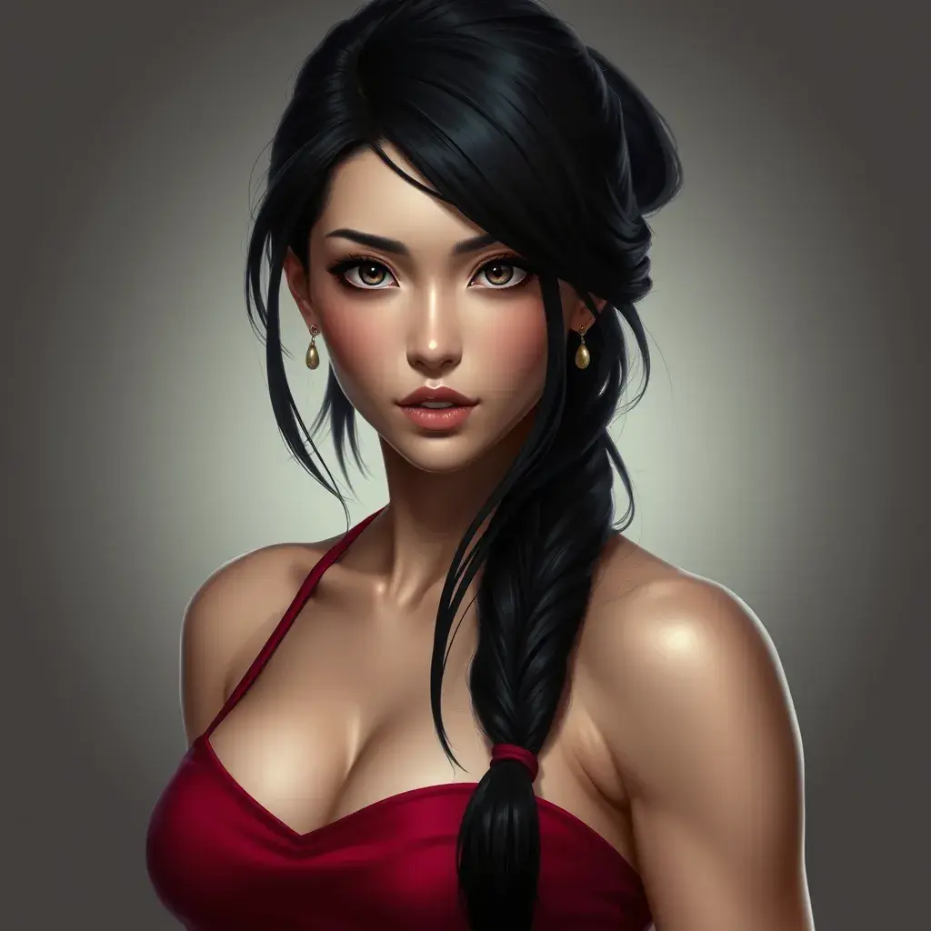 An alluring matte portrait of Tifa Lockhart, Highly Detailed, Beautiful, Photo Realistic, Sharp Focus, Elegant by Stanley Artgerm Lau