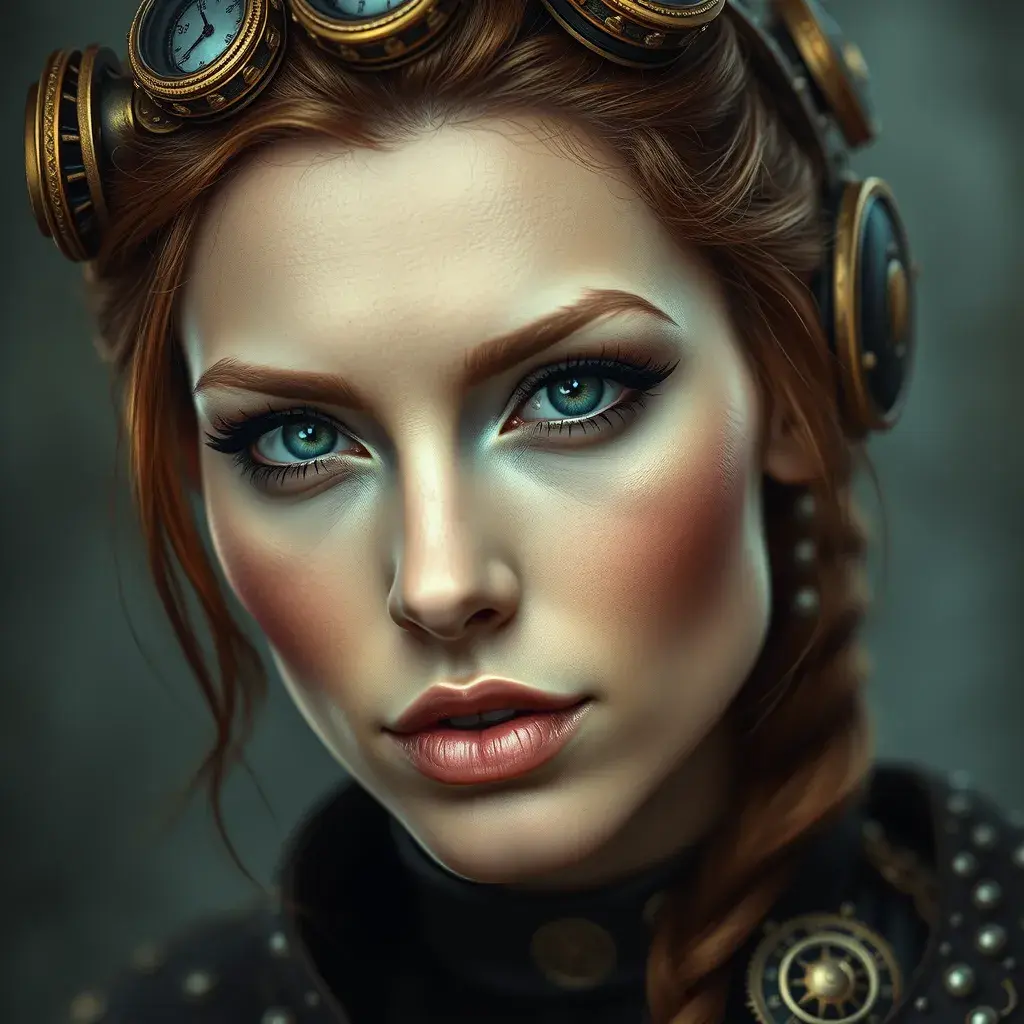 Steampunk portrait of Sarah Kerrigan, Highly Detailed, Beautiful, Photo Realistic, Sharp Focus, Elegant