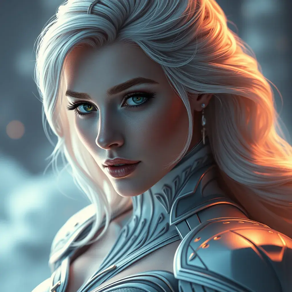 Alluring matte portrait of a beautiful Emma Frost: from Xmen in the style of Stefan Kostic, 8k, Highly Detailed, Intricate, Half Body, Realistic, Sharp Focus, Volumetric Lighting, Fantasy, Elegant by Stanley Artgerm Lau, Greg Rutkowski