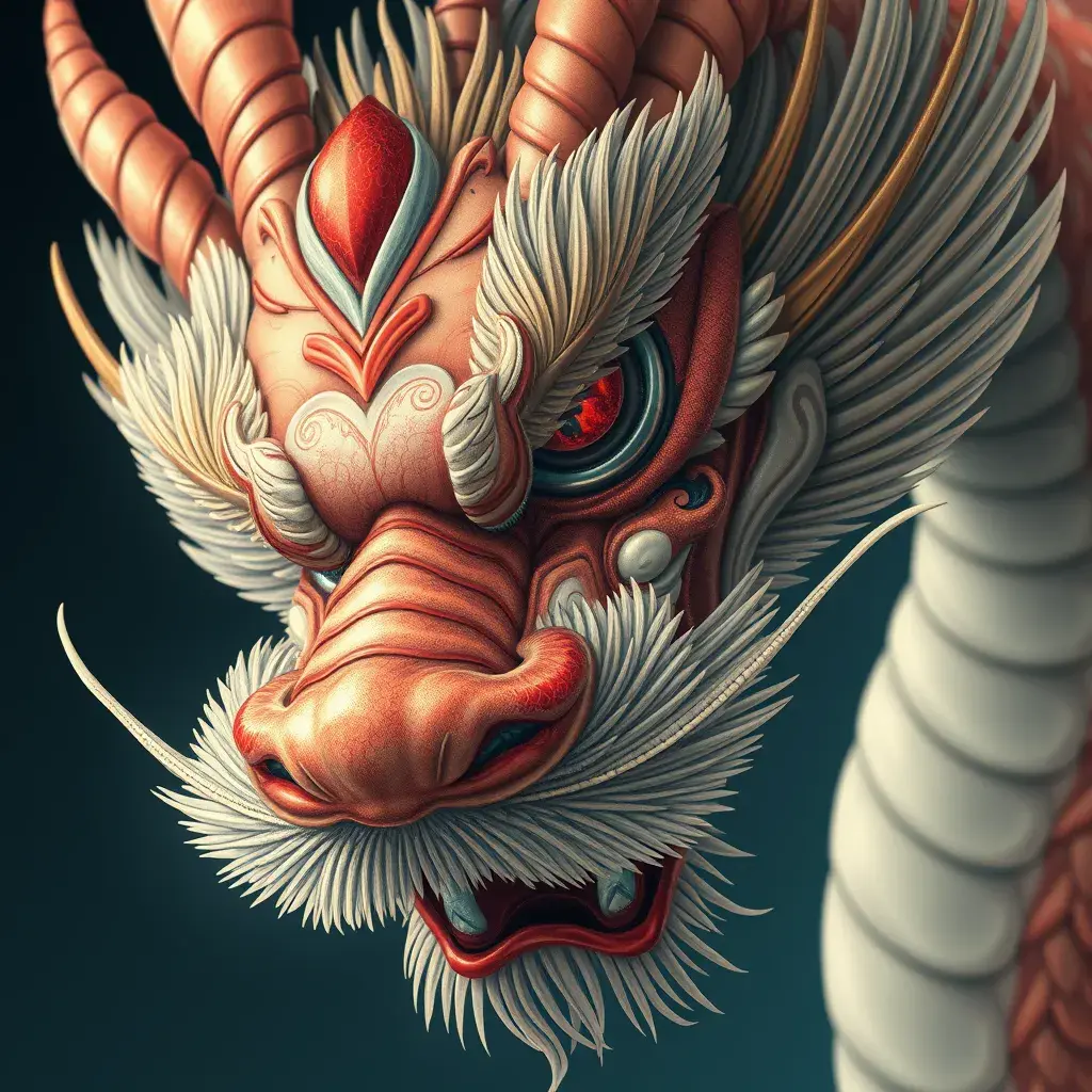 close up chinese dragon, Highly Detailed, Hyper Detailed, Powerful, Artstation, Vintage Illustration, Digital Painting, Sharp Focus, Smooth, Concept Art