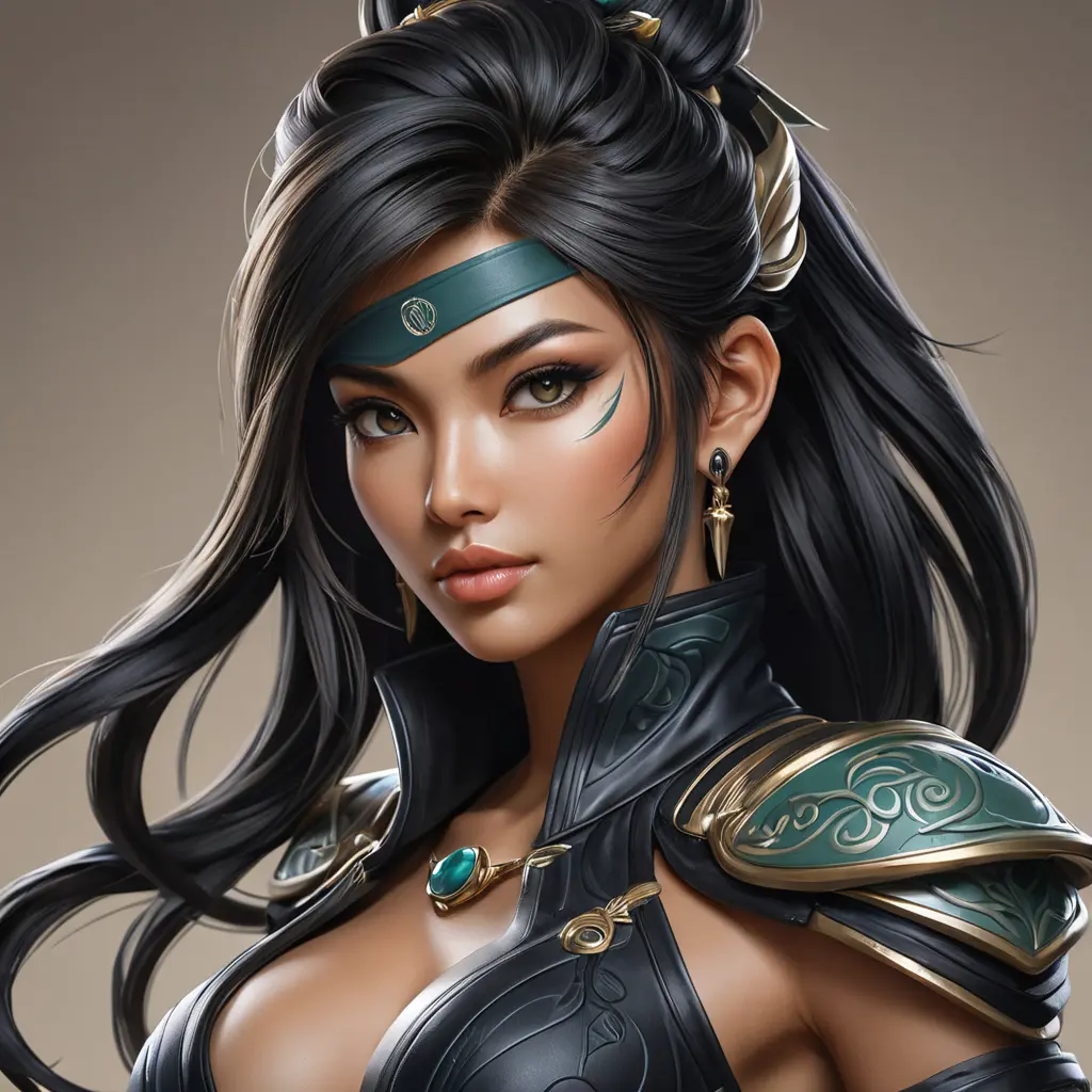 Alluring matte portrait of a beautiful Akali in black leather, 8k, Highly Detailed, Intricate, Half Body, Realistic, Sharp Focus, Volumetric Lighting, Fantasy, Elegant by Stanley Artgerm Lau, Alphonse Mucha, WLOP, Stefan Kostic