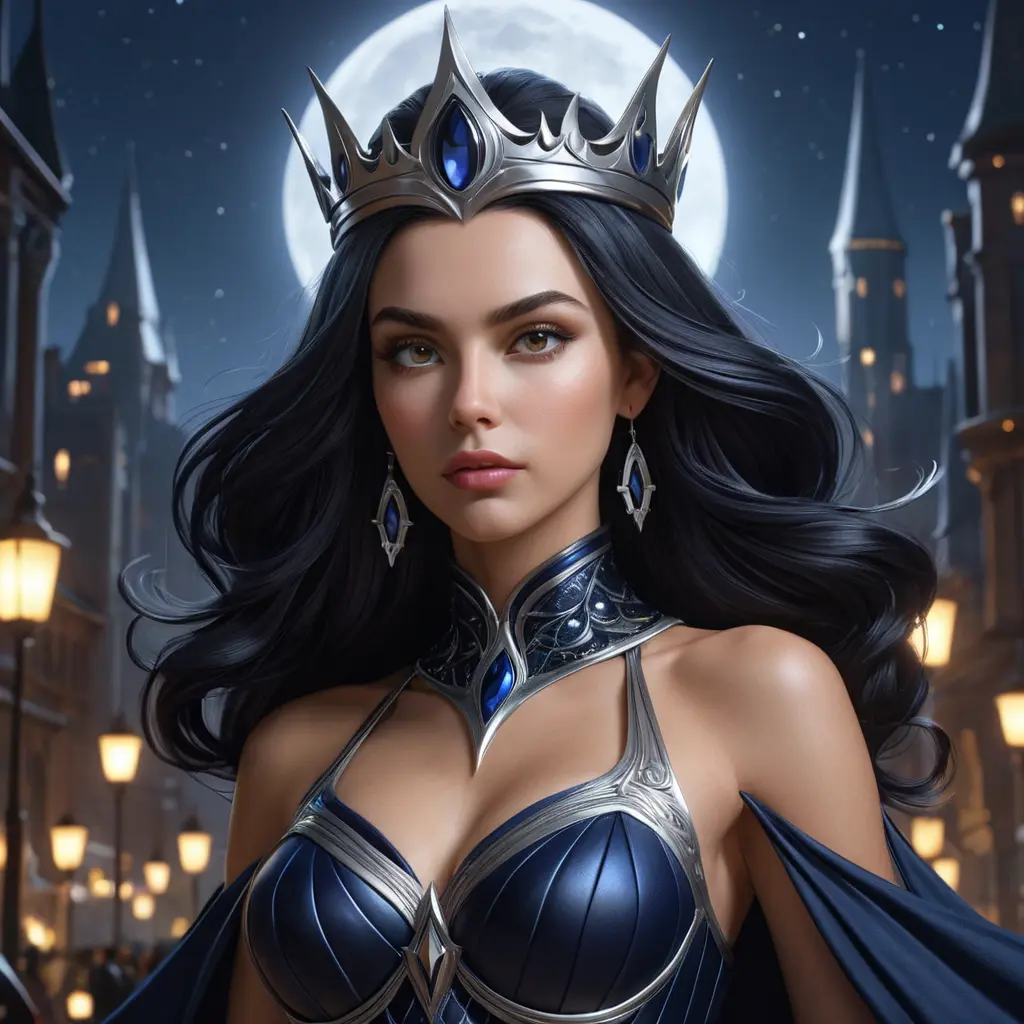 Queen of the night, 8k, Hyper Detailed, Trending on Artstation, Matte Painting, Sharp Focus, Volumetric Lighting, Concept Art by Stanley Artgerm Lau